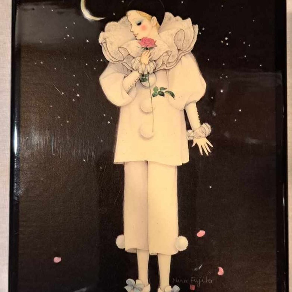 PIERROT LOVE VINTAGE JEWELRY MUSIC BOX